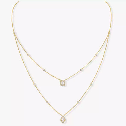 [Novalux]MY TWIN 2-ROW DIAMOND NECKLACE