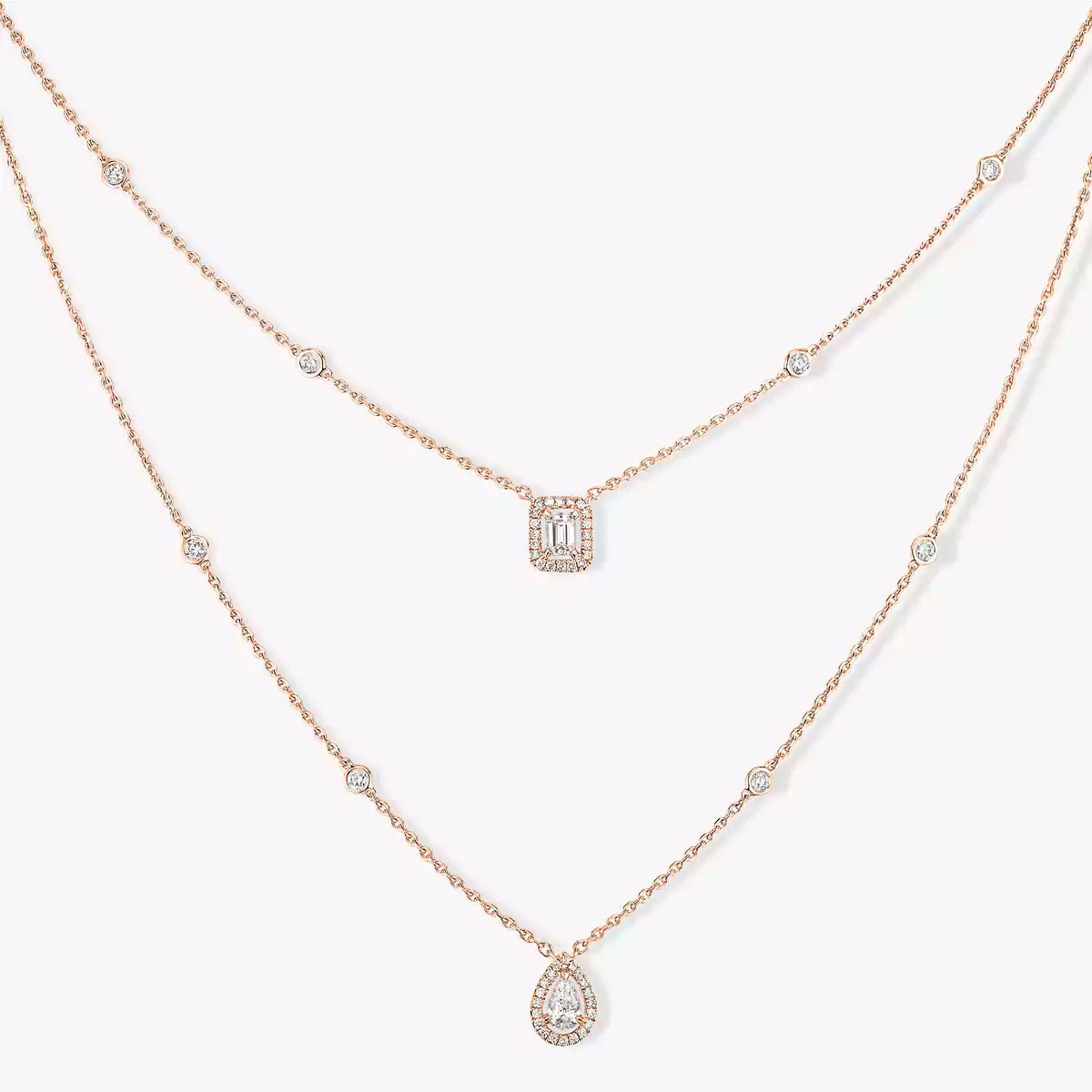 [Novalux]MY TWIN 2-ROW DIAMOND NECKLACE
