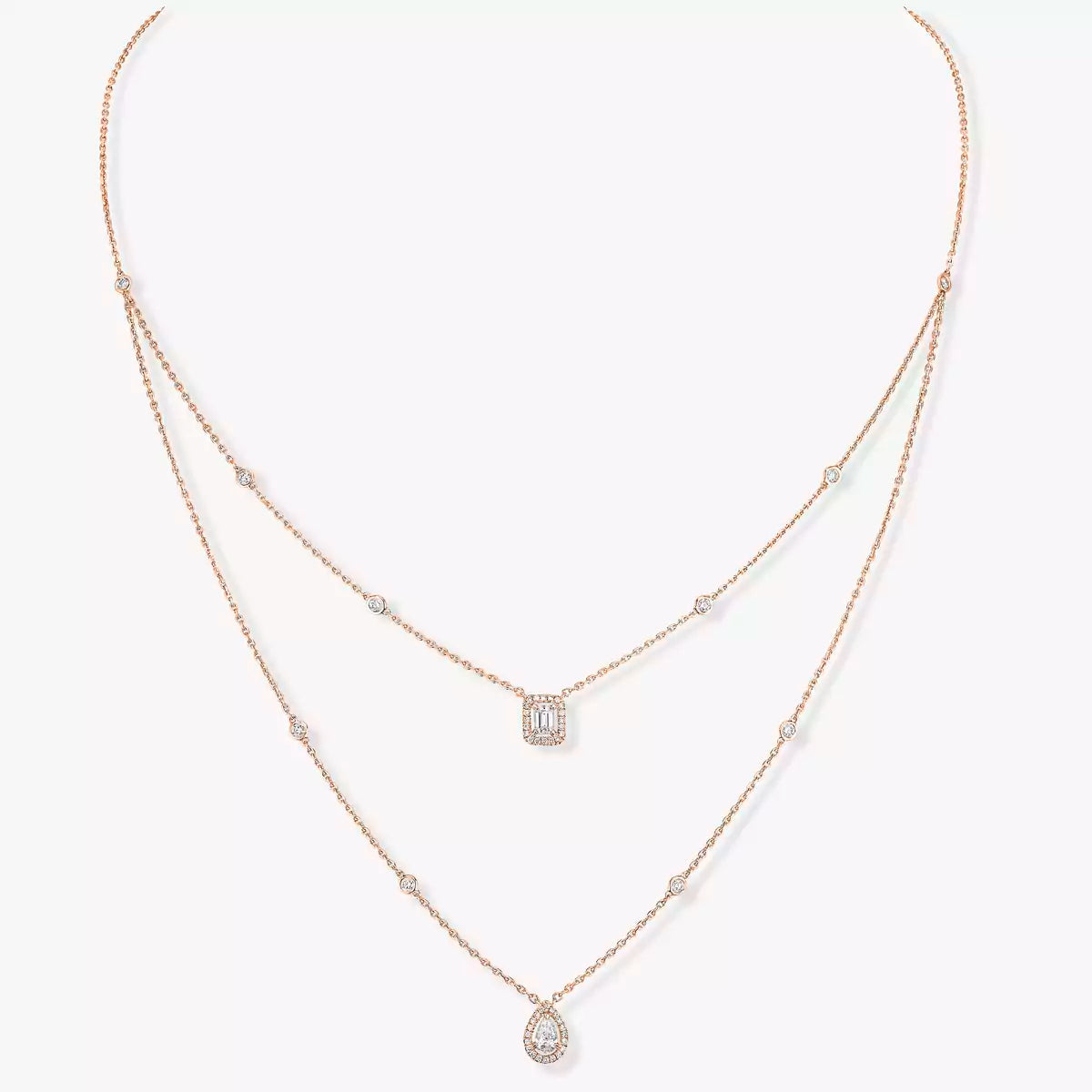 [Novalux]MY TWIN 2-ROW DIAMOND NECKLACE
