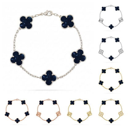 [Novalux]LUCKY CLOVER 5-MOTIF BRACELET - PIETERSITE COLLECTION