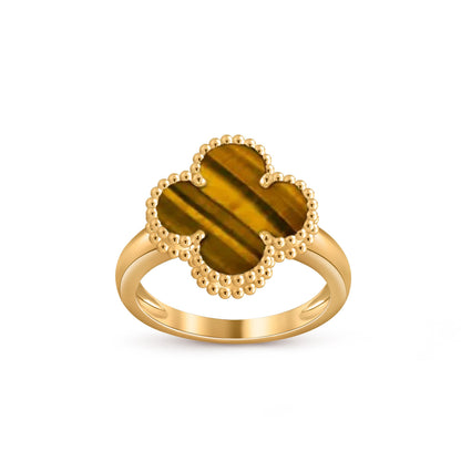 [Novalux]LUCKY CLOVER VINTAGE GOLD RING COLLECTION