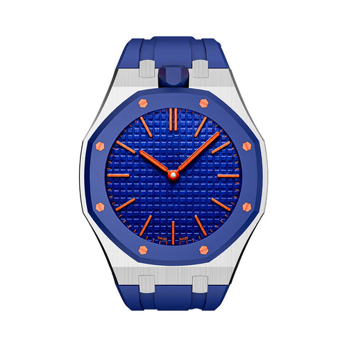 [Novalux]OAK POP DARK BLUE STEEL SILICONE STRAP