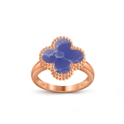 [Novalux]LUCKY CLOVER VINTAGE ROSE GOLD RING COLLECTION