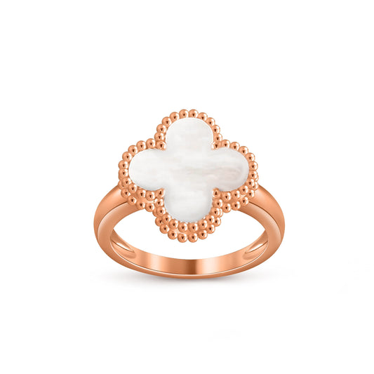 [Novalux]LUCKY CLOVER VINTAGE ROSE GOLD RING COLLECTION