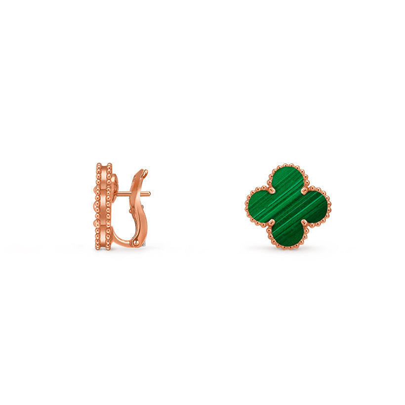 [Novalux]15MM CLOVER FLOWER STUD EARRINGS ROSE GOLD COLLECTION