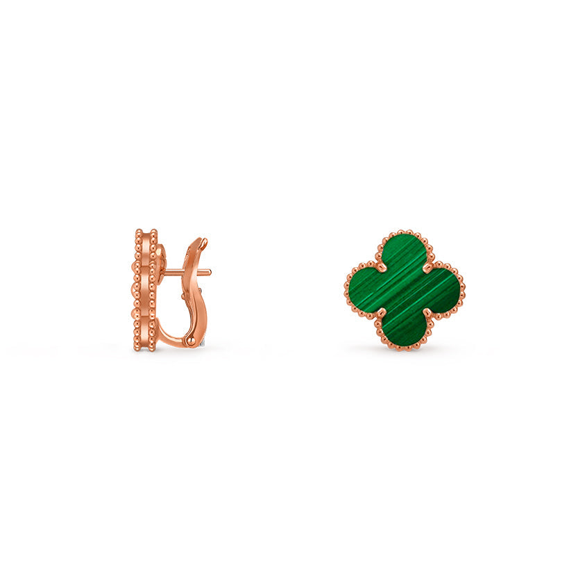 [Novalux]15MM CLOVER FLOWER STUD EARRINGS ROSE GOLD COLLECTION