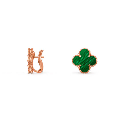 [Novalux]15MM CLOVER FLOWER STUD EARRINGS ROSE GOLD COLLECTION