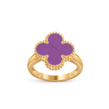 [Novalux]LUCKY CLOVER VINTAGE GOLD RING COLLECTION