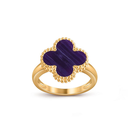 [Novalux]LUCKY CLOVER VINTAGE GOLD RING COLLECTION