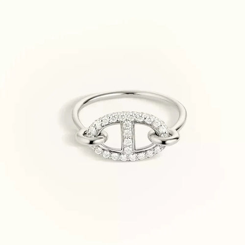 [Novalux]RONDE SMALL SILVER DIAMOND RING