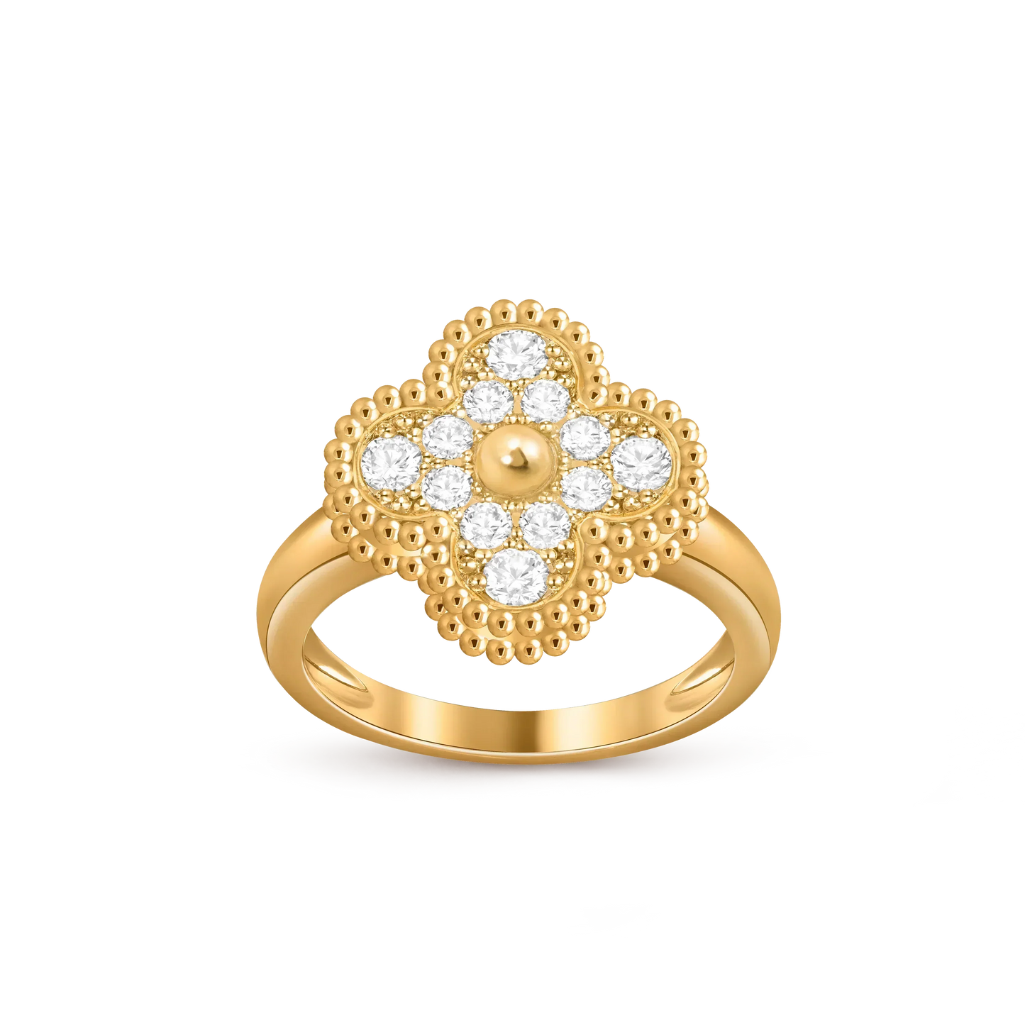 [Novalux]LUCKY CLOVER VINTAGE GOLD RING COLLECTION