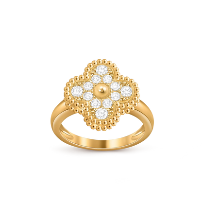 [Novalux]LUCKY CLOVER VINTAGE GOLD RING COLLECTION
