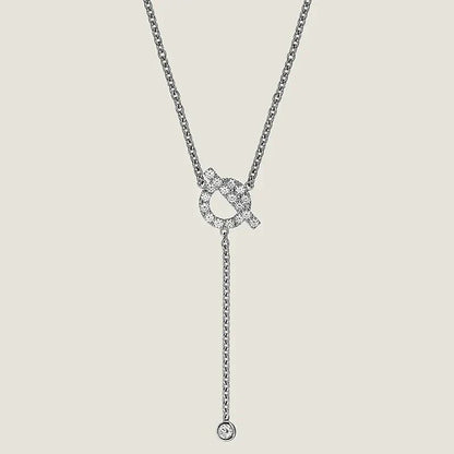 [Novalux]FINESSE SILVER DIAMOND NECKLACE