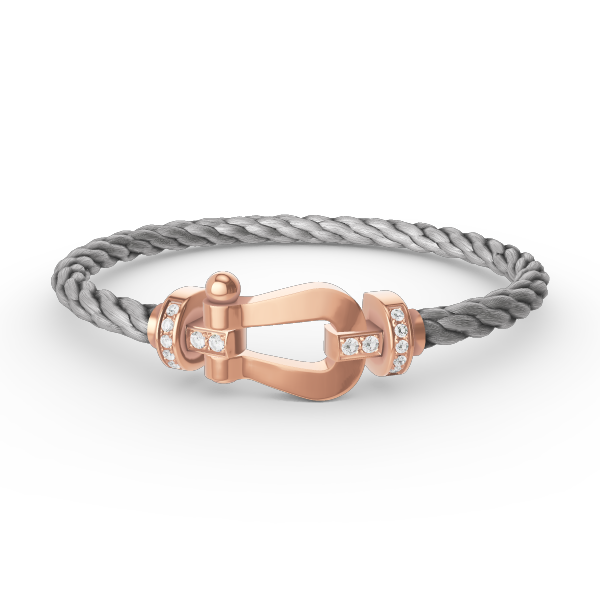 [Novalux]FORCE LARGE HORSESHOE HALF DIAMOND BRACELET - ROSE GOLD