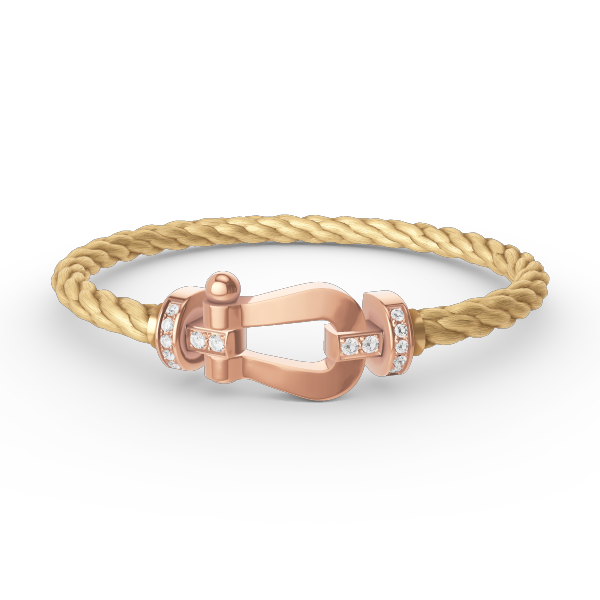 [Novalux]FORCE LARGE HORSESHOE HALF DIAMOND BRACELET - ROSE GOLD