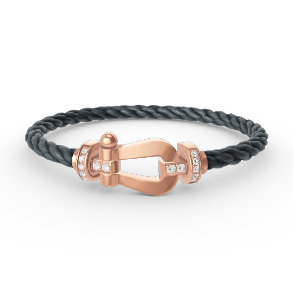 [Novalux]FORCE LARGE HORSESHOE HALF DIAMOND BRACELET - ROSE GOLD