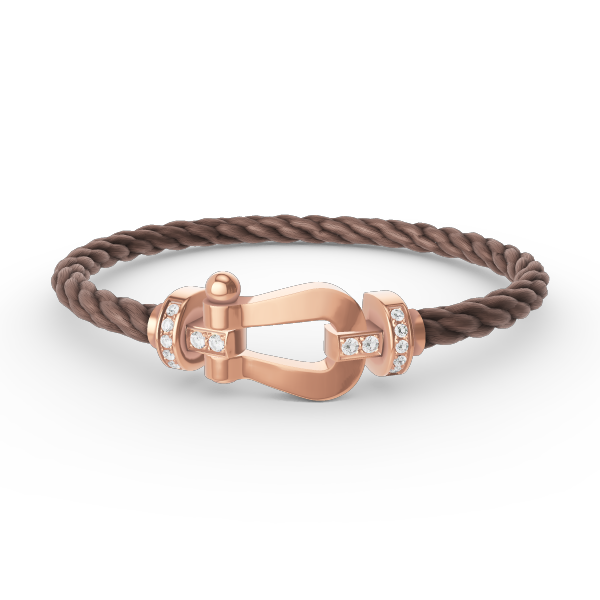 [Novalux]FORCE LARGE HORSESHOE HALF DIAMOND BRACELET - ROSE GOLD