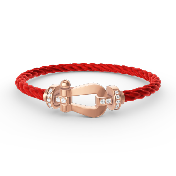 [Novalux]FORCE LARGE HORSESHOE HALF DIAMOND BRACELET - ROSE GOLD