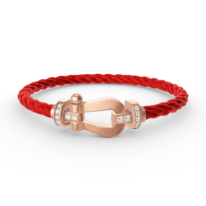 [Novalux]FORCE LARGE HORSESHOE HALF DIAMOND BRACELET - ROSE GOLD