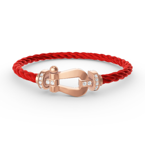 [Novalux]FORCE LARGE HORSESHOE HALF DIAMOND BRACELET - ROSE GOLD
