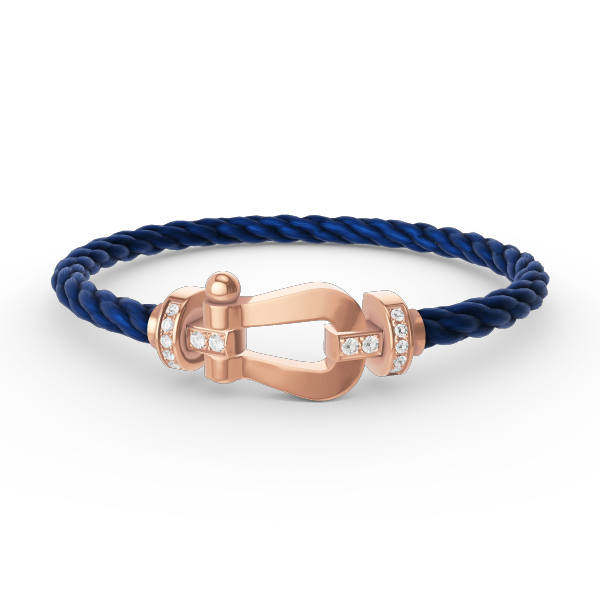 [Novalux]FORCE LARGE HORSESHOE HALF DIAMOND BRACELET - ROSE GOLD