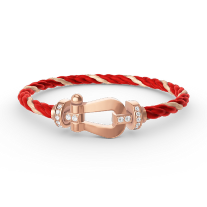 [Novalux]FORCE LARGE HORSESHOE HALF DIAMOND BRACELET - ROSE GOLD