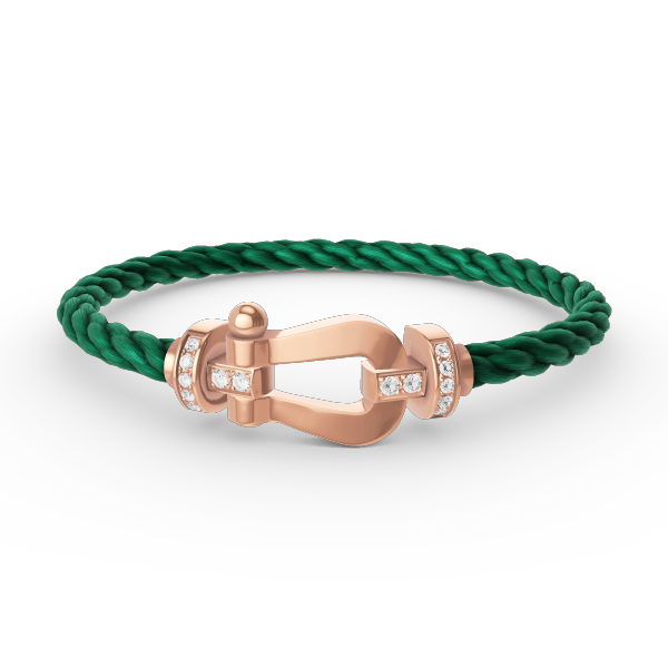 [Novalux]FORCE LARGE HORSESHOE HALF DIAMOND BRACELET - ROSE GOLD
