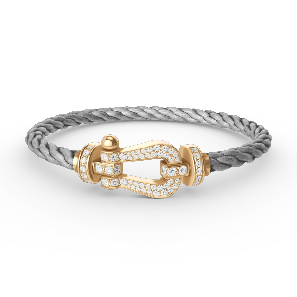 [Novalux]FORCE LARGE HORSESHOE FULL DIAMOND BRACELET - GOLD