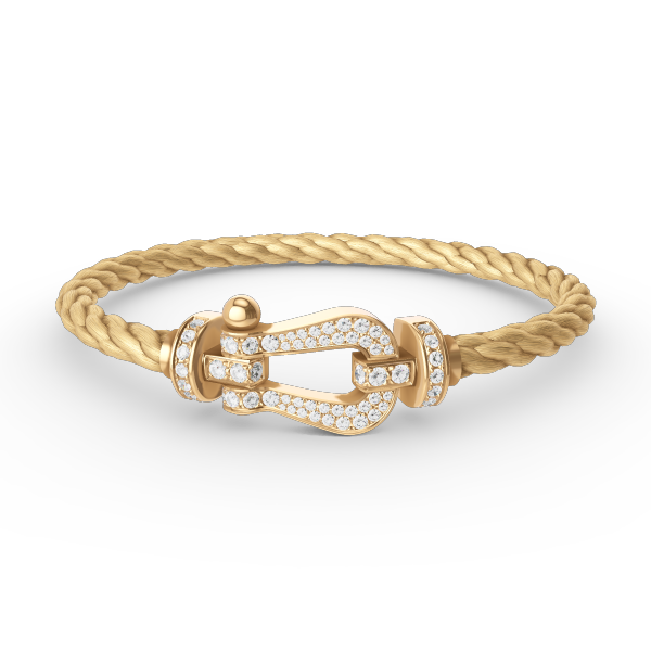 [Novalux]FORCE LARGE HORSESHOE FULL DIAMOND BRACELET - GOLD