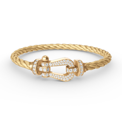 [Novalux]FORCE LARGE HORSESHOE FULL DIAMOND BRACELET - GOLD