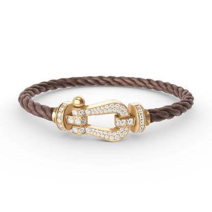 [Novalux]FORCE LARGE HORSESHOE FULL DIAMOND BRACELET - GOLD