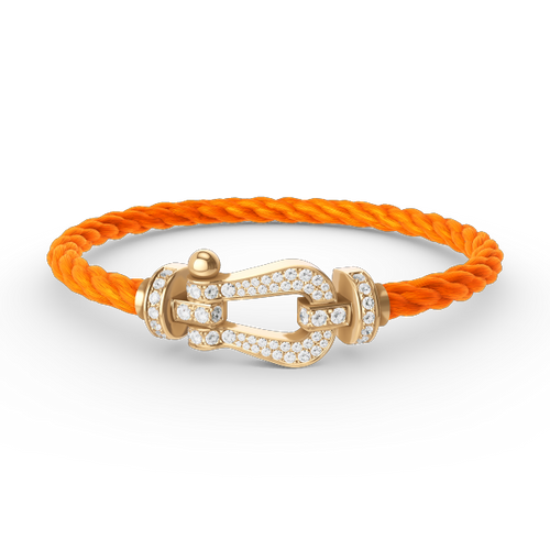 [Novalux]FORCE LARGE HORSESHOE FULL DIAMOND BRACELET - GOLD