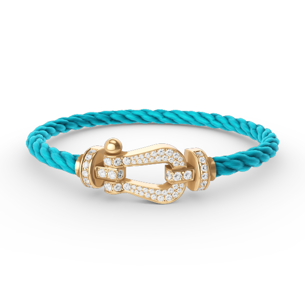 [Novalux]FORCE LARGE HORSESHOE FULL DIAMOND BRACELET - GOLD