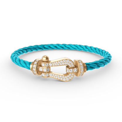 [Novalux]FORCE LARGE HORSESHOE FULL DIAMOND BRACELET - GOLD