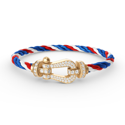 [Novalux]FORCE LARGE HORSESHOE FULL DIAMOND BRACELET - GOLD