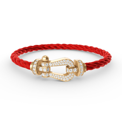 [Novalux]FORCE LARGE HORSESHOE FULL DIAMOND BRACELET - GOLD