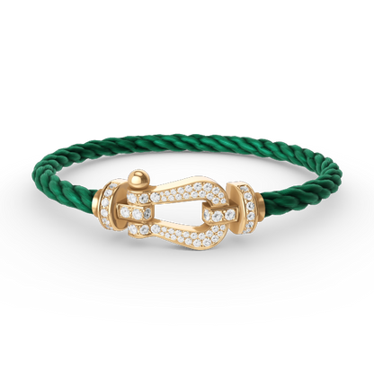 [Novalux]FORCE LARGE HORSESHOE FULL DIAMOND BRACELET - GOLD