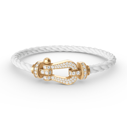 [Novalux]FORCE LARGE HORSESHOE FULL DIAMOND BRACELET - GOLD