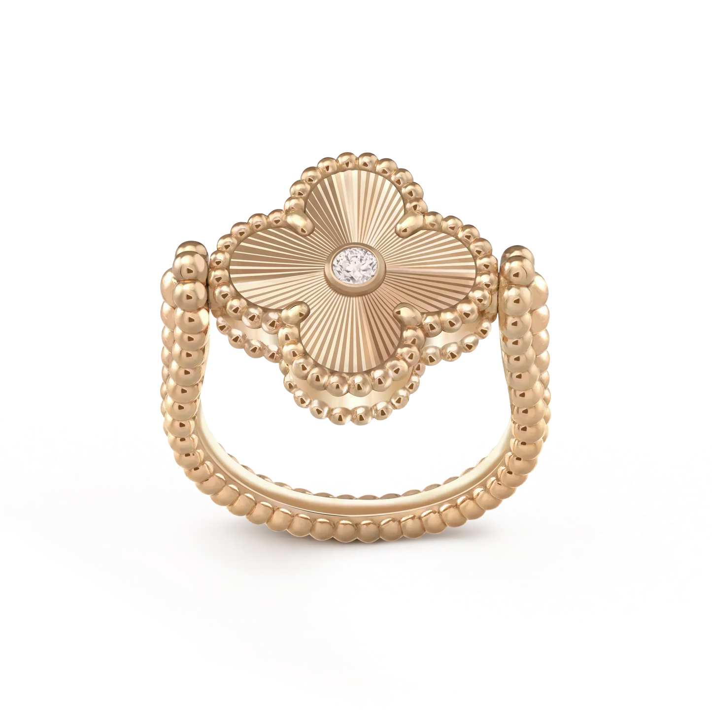 [Novalux]LUCKY CLOVER GOLD REVERSIBLE RING