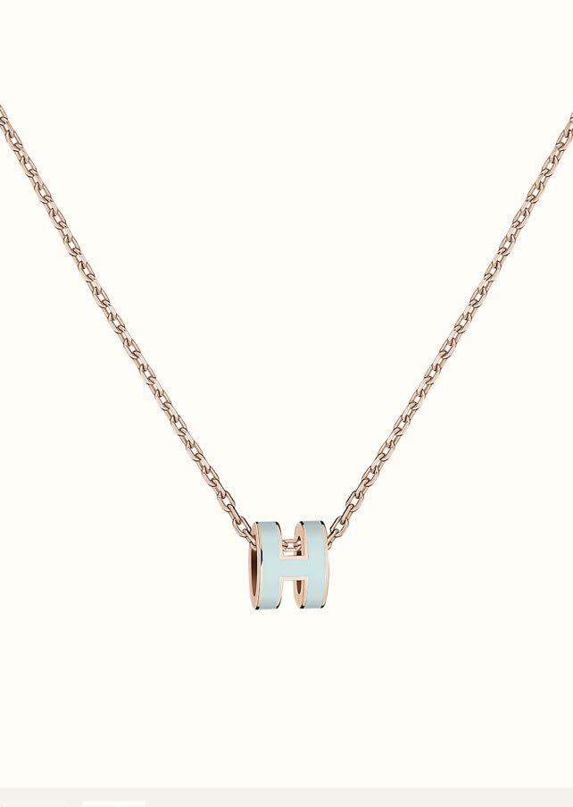[Novalux]POP H LIGHT BLUE NECKLACE