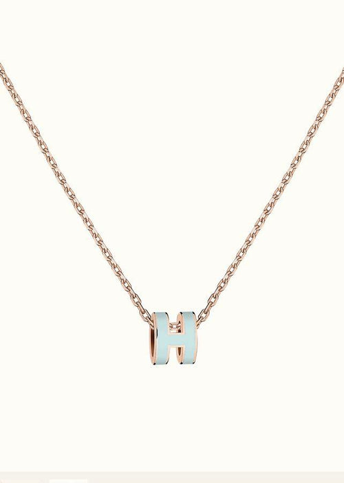[Novalux]POP H LIGHT BLUE NECKLACE