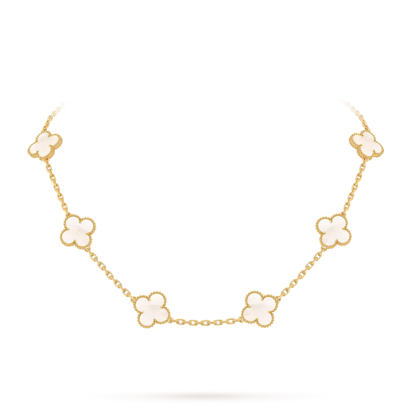 [Novalux]CLASSIC LUCKY 10-MOTIF CLOVER NECKLACE GOLD COLLECTION
