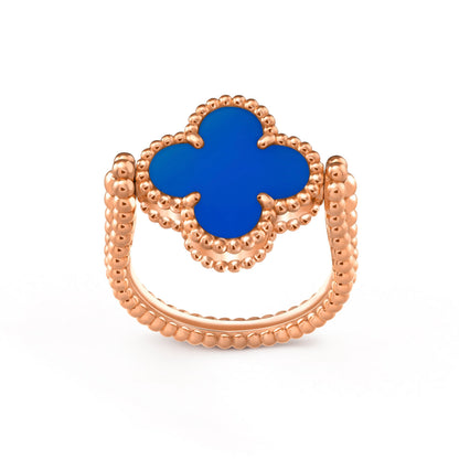 [Novalux]LUCKY CLOVER ROSE GOLD REVERSIBLE RING