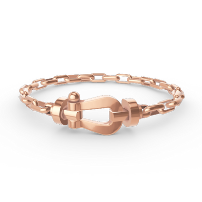 [Novalux]FORCE LARGE HORSESHOE CLASP METAL BRACELET