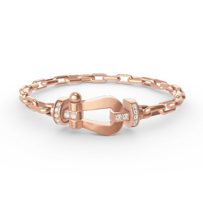 [Novalux]FORCE LARGE HORSESHOE CLASP METAL BRACELET