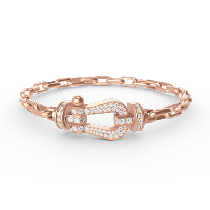 [Novalux]FORCE LARGE HORSESHOE CLASP METAL BRACELET