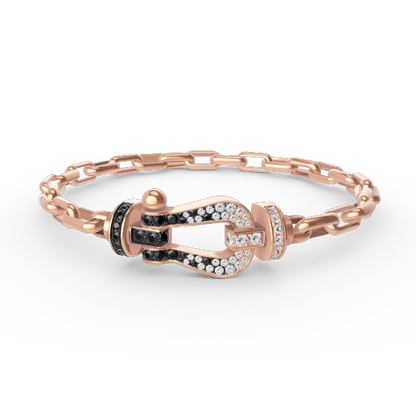 [Novalux]FORCE LARGE HORSESHOE CLASP METAL BRACELET