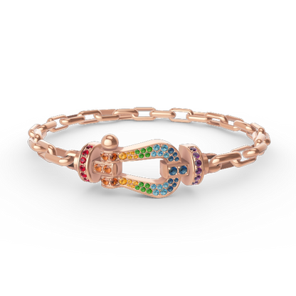 [Novalux]FORCE LARGE HORSESHOE CLASP METAL BRACELET