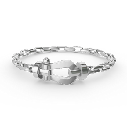 [Novalux]FORCE LARGE HORSESHOE CLASP METAL BRACELET