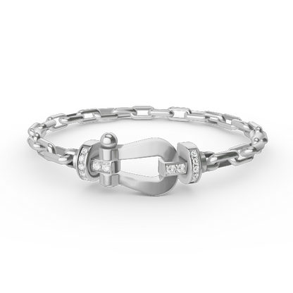 [Novalux]FORCE LARGE HORSESHOE CLASP METAL BRACELET